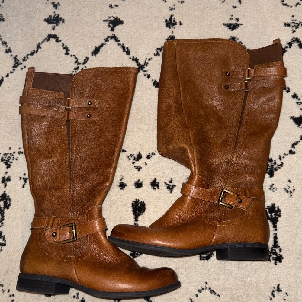 Wide calf riding boots